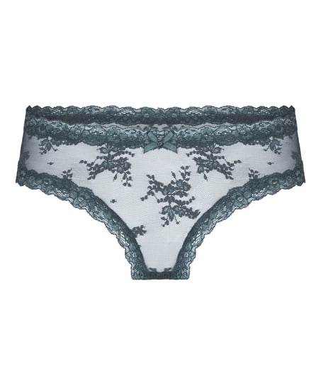 V-shaped Brazilian knickers mesh, Blue