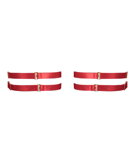 Private Heart Hold Up Suspenders, Red