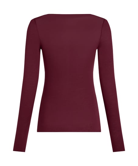 super soft Boatneck shirt with Cashmere, Purple