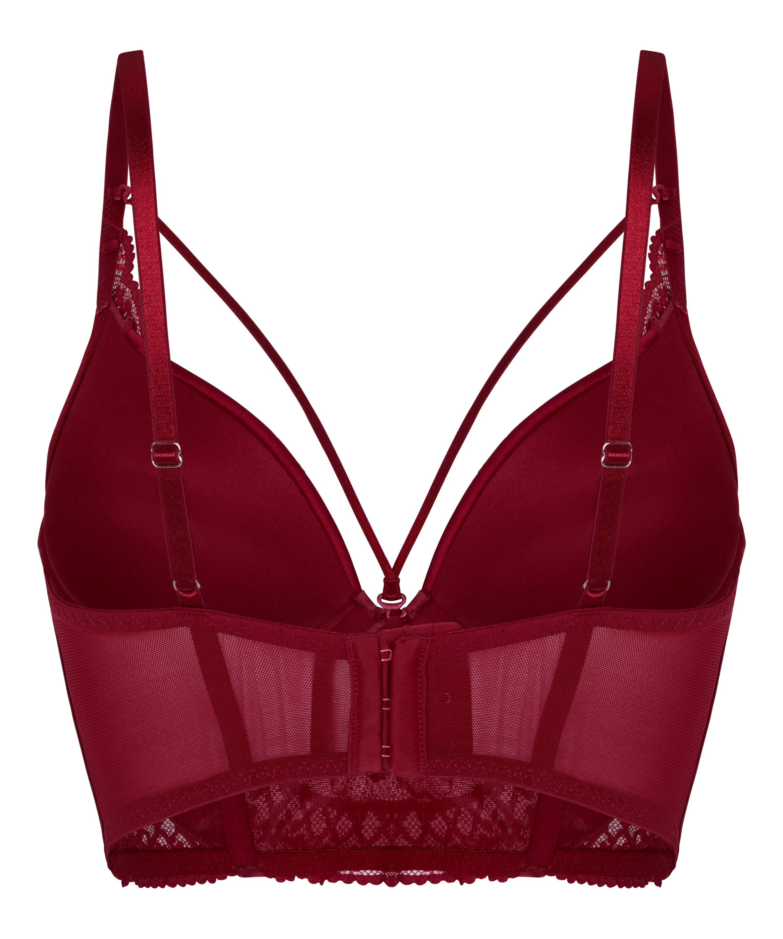 Push-Up Longline Bra Tosca, Red, main
