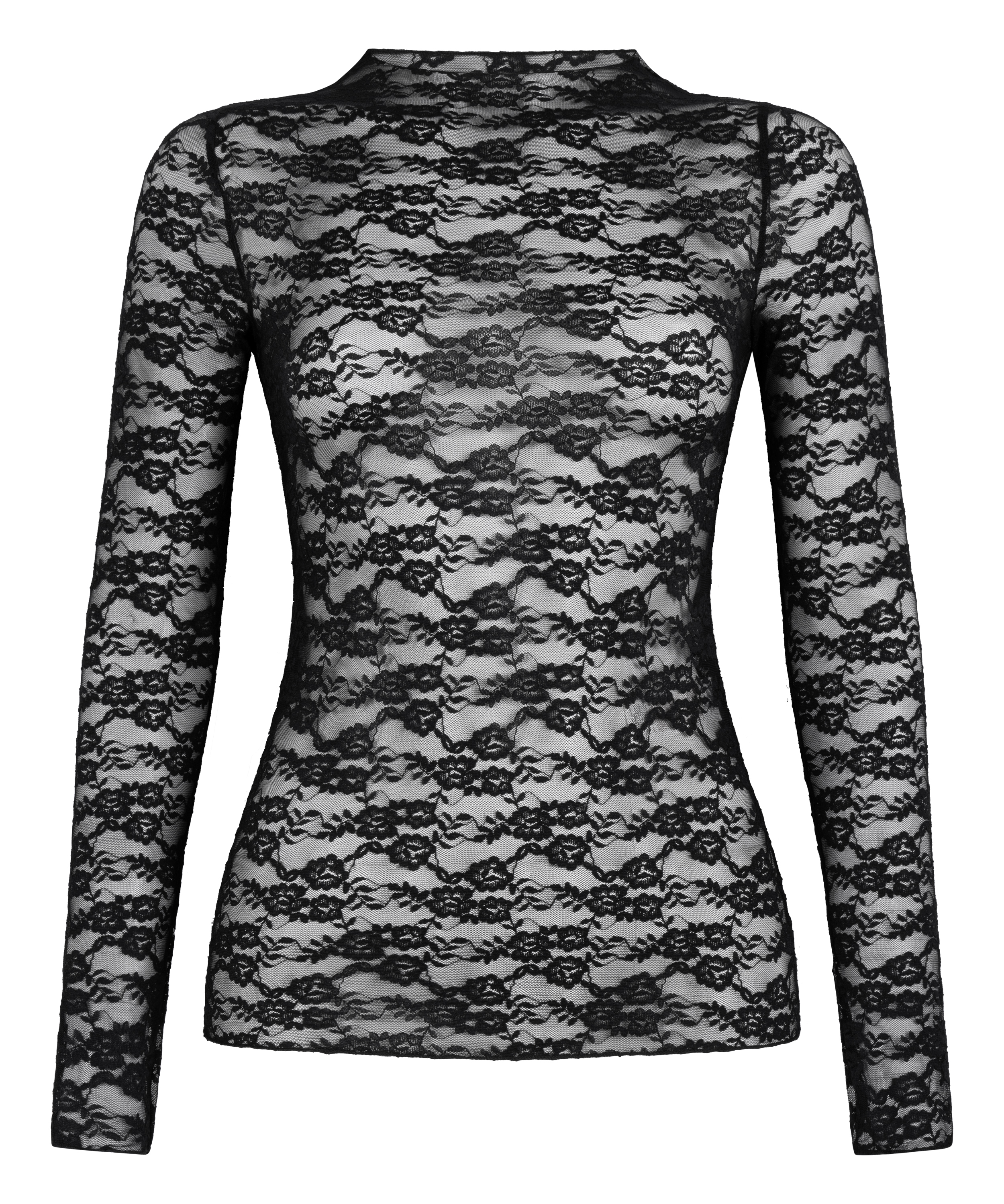 Top Allover Lace, Black, main