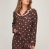 Pyjama Set Poplin Ruffle, Brown