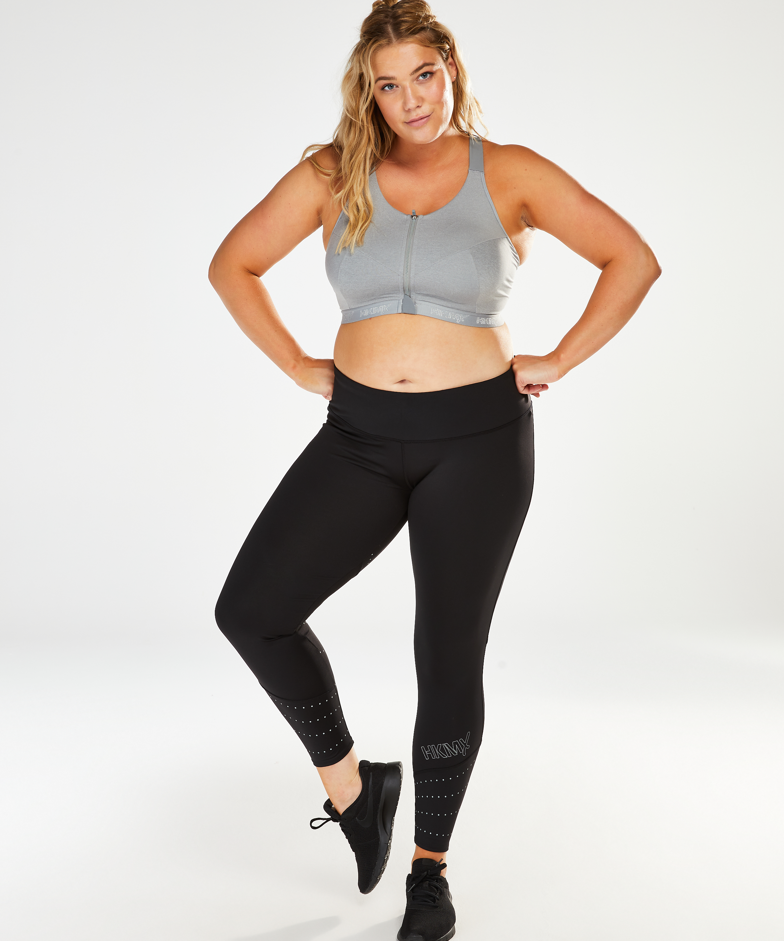 HKMX Run Baby Run Regular Waist Leggings, Black, main