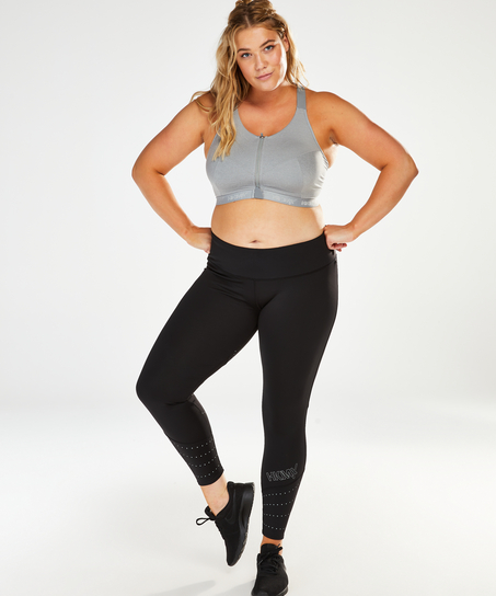 HKMX Run Baby Run Regular Waist Leggings, Black