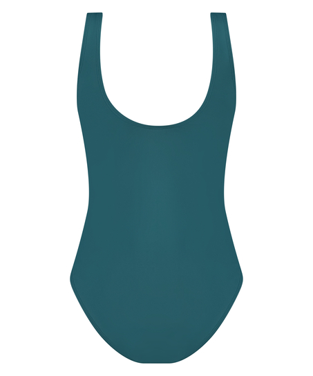 Shaping Shell Mesh Swimsuit, Green