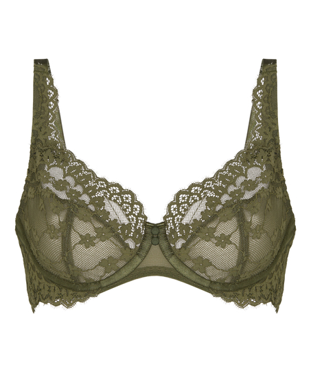 Daisy Non-Padded Underwired Bra, Green