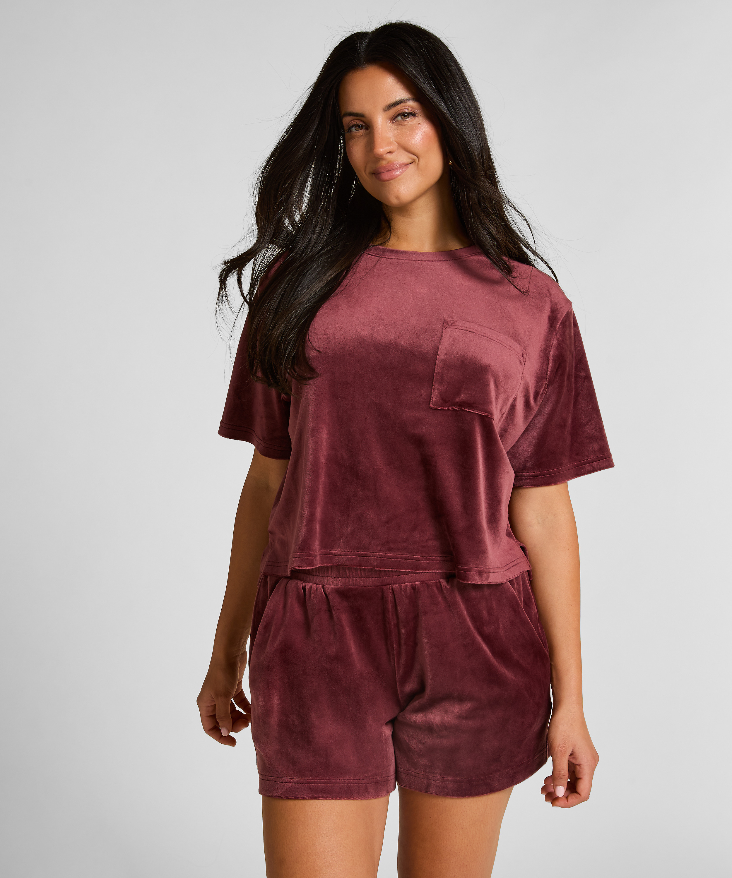 Top Velours Pocket, Red, main