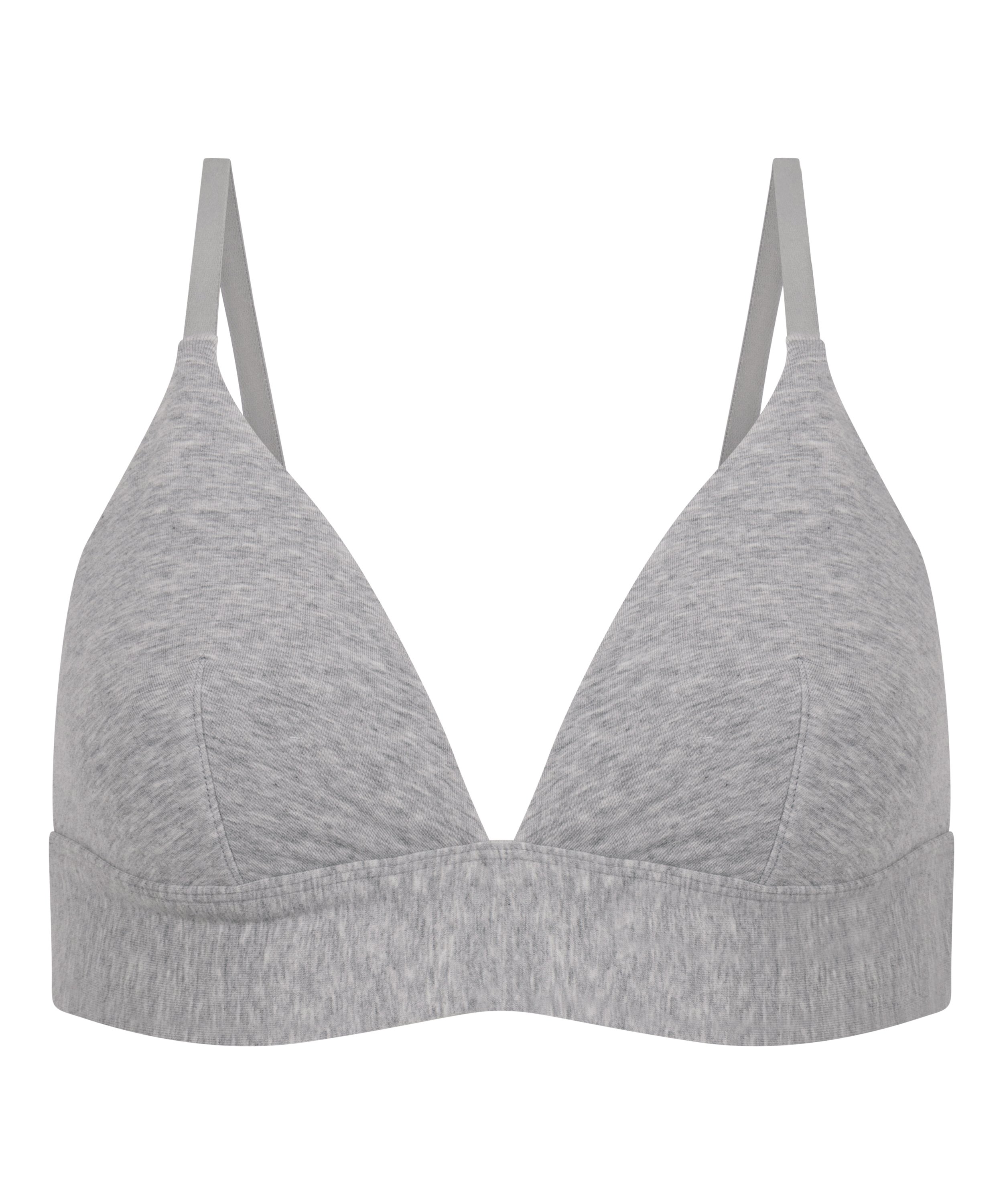 Cotton Bralette, Gray, main