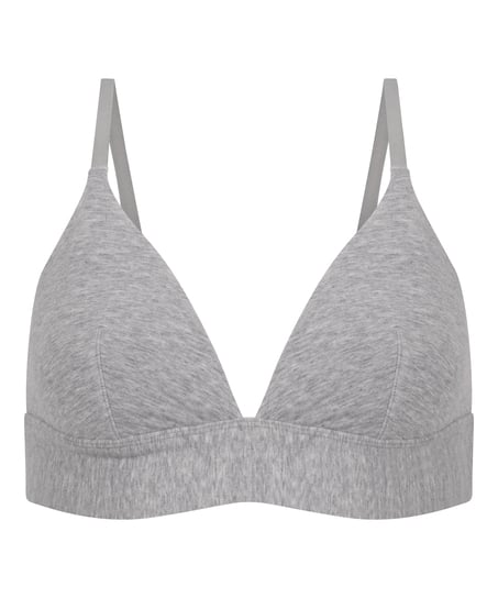 Cotton Bralette, Gray