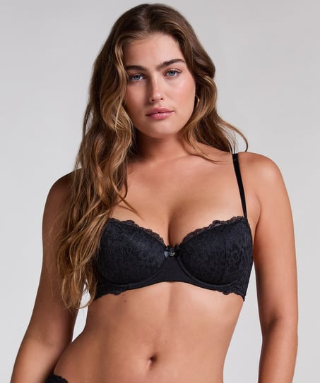 Marine Padded Underwired Bra, Black