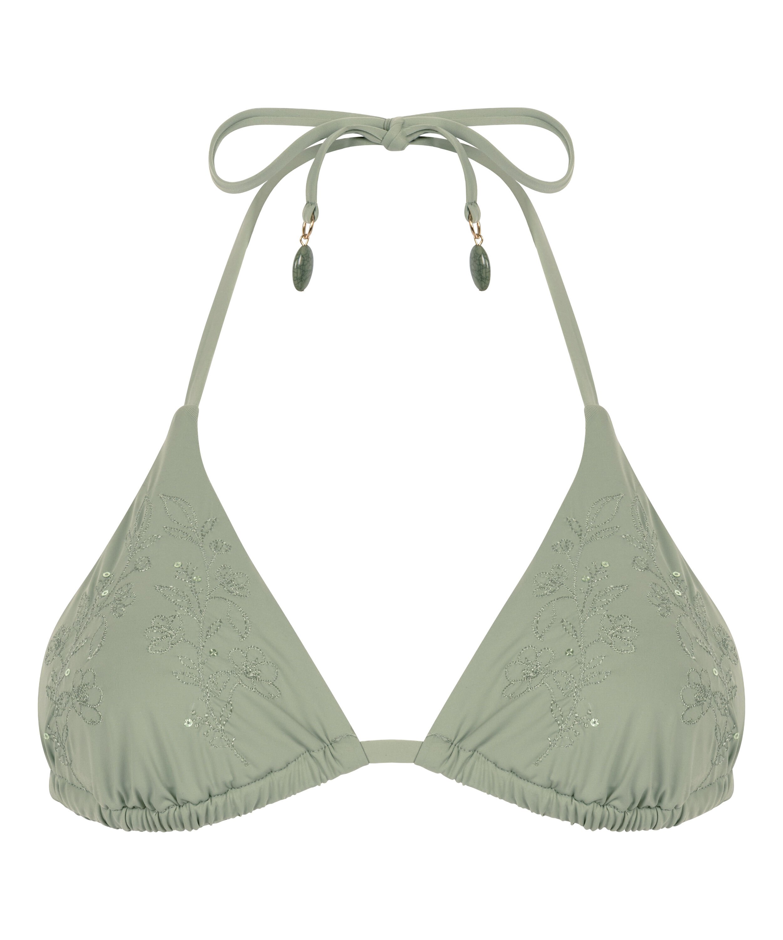 Giselle Triangle Bikini Top, Green
