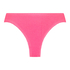 Crinkle High-Leg Bikini Bottoms, Pink
