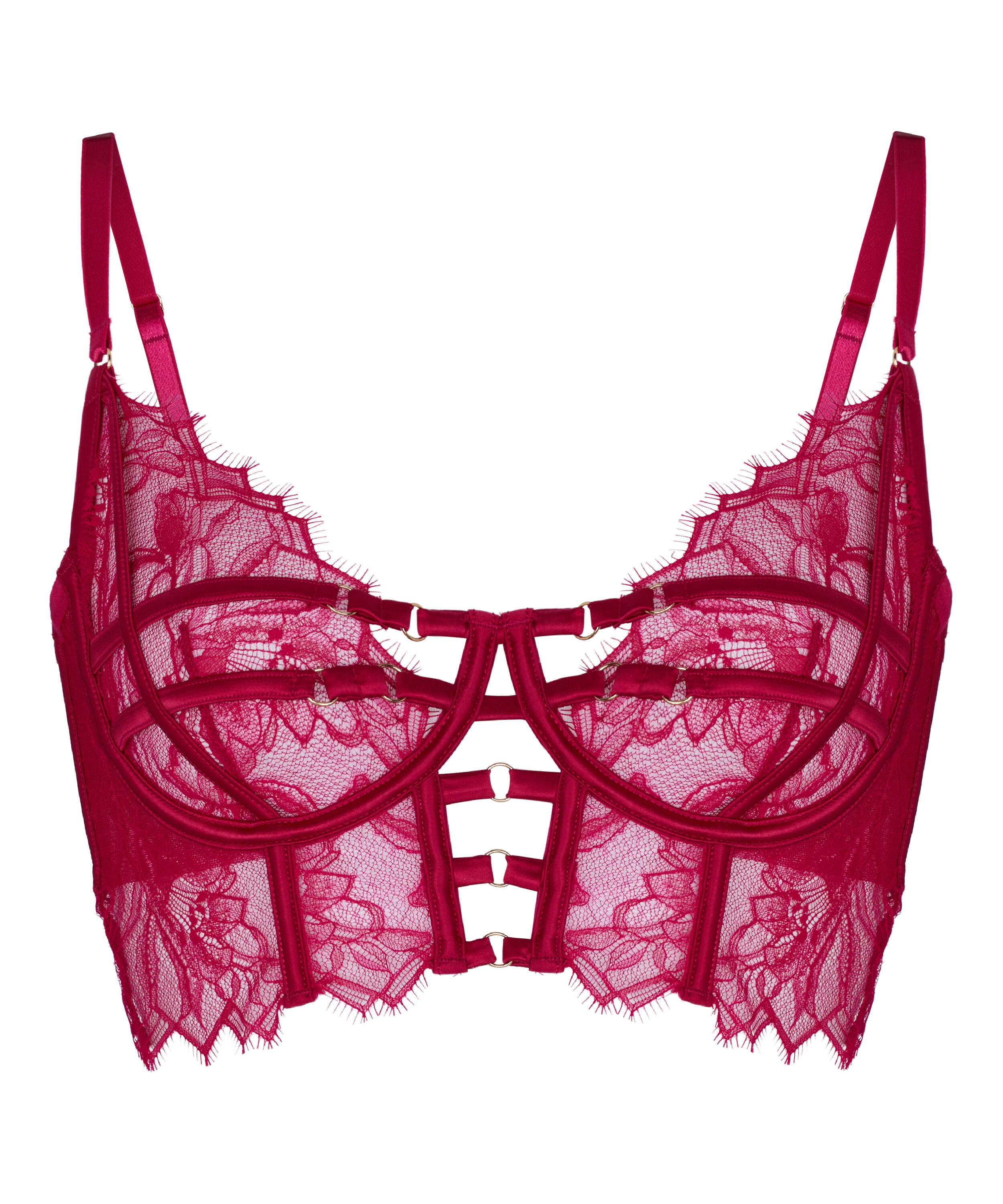 Non-Padded Underwired Longline Bra Bea, Pink