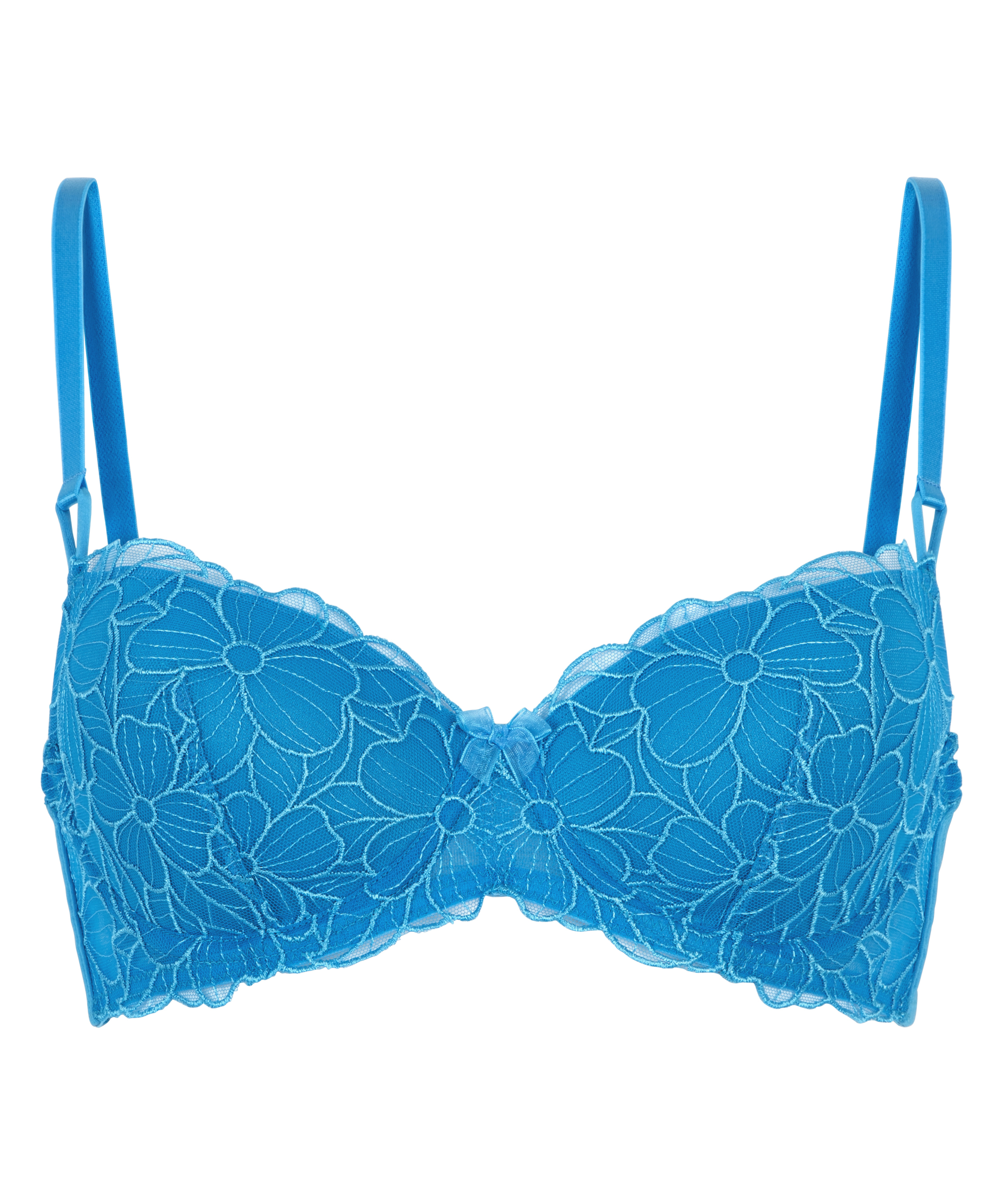 Anya Padded Underwired Bra, Blue, main