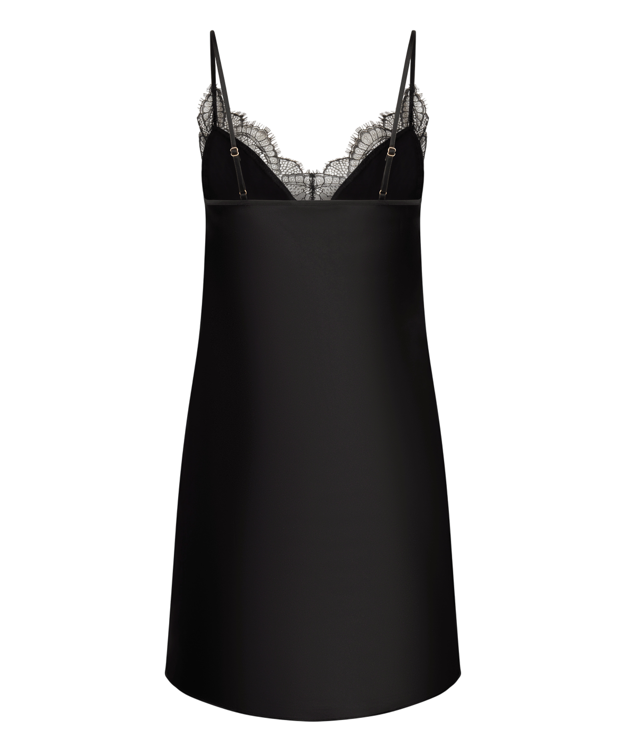 Slipdress Lace, Black, main
