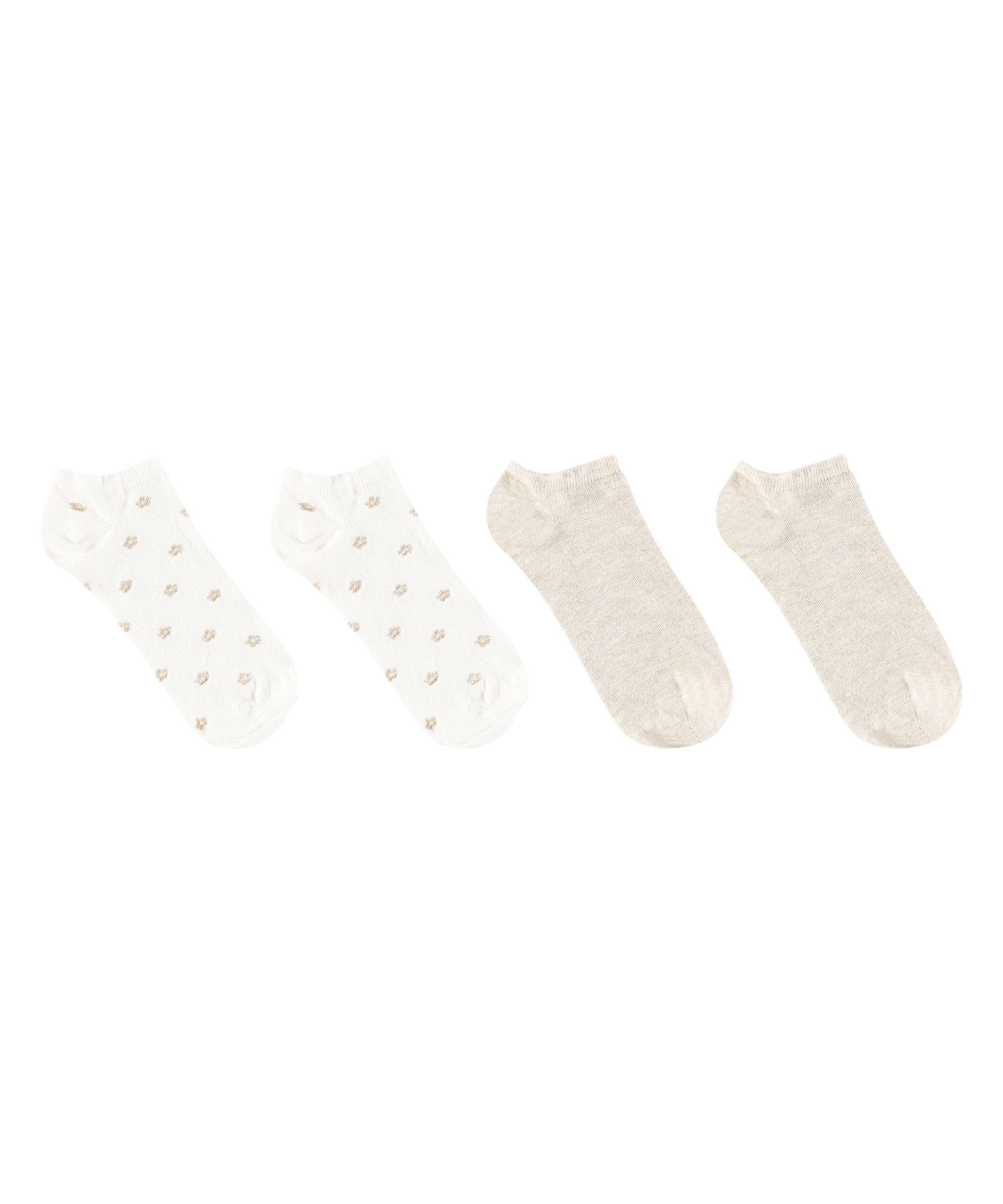 2 Pairs Lurex Socks, White, main