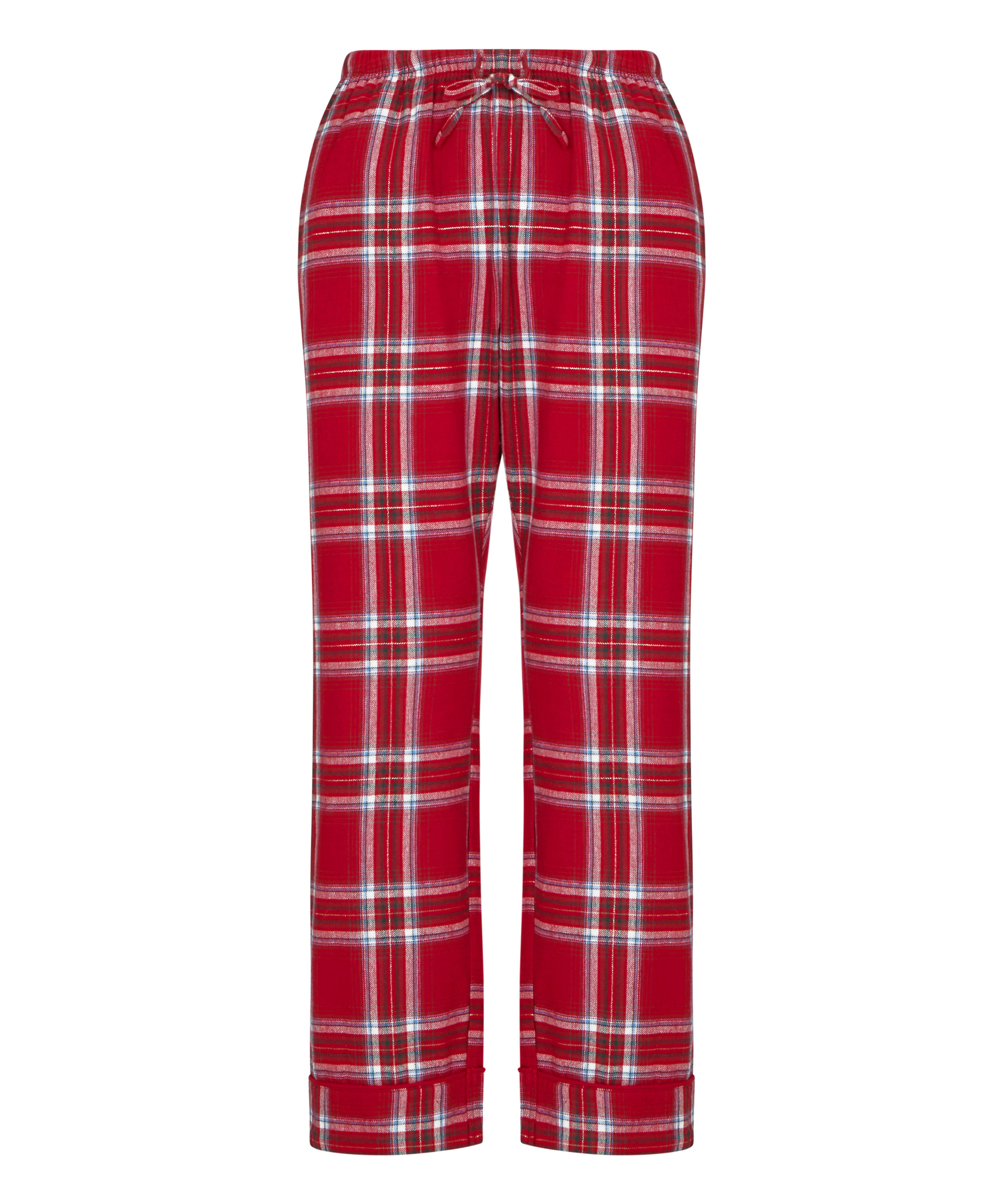 Flannel Pyjama Pants, Red, main