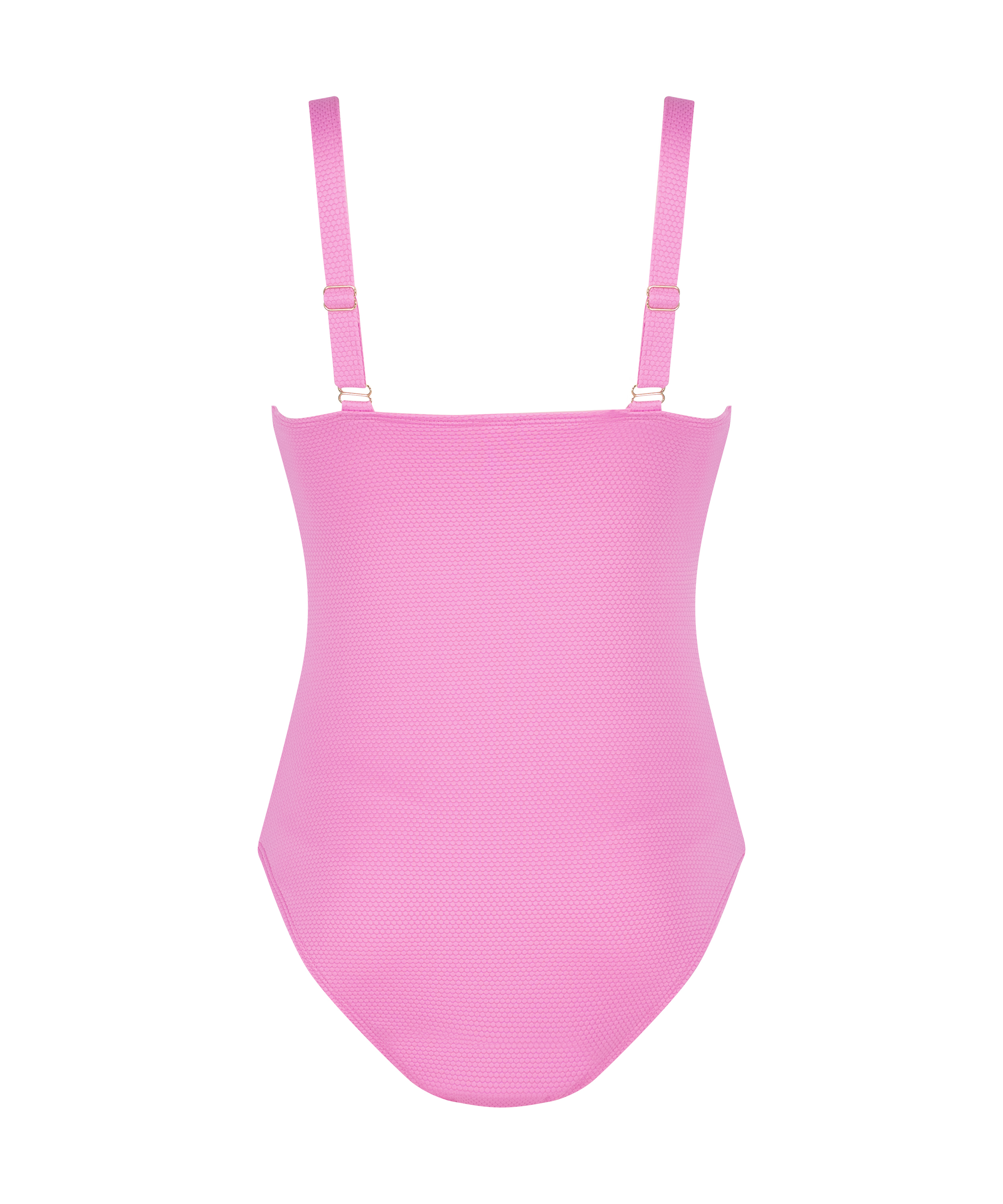 Scallop Shaping Swimsuit, Pink, main
