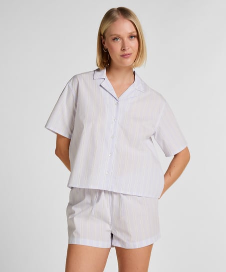 Striped Jacket Cotton, Purple