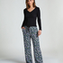 Long-Sleeved Pyjama Top, Black