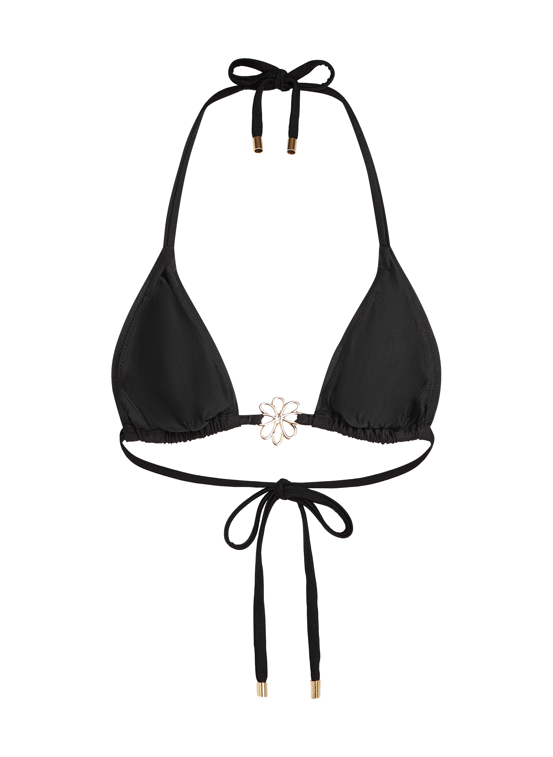 Yucatan Triangle Bikini Top, Black, main