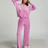 Velours Pyjama Pants, Pink