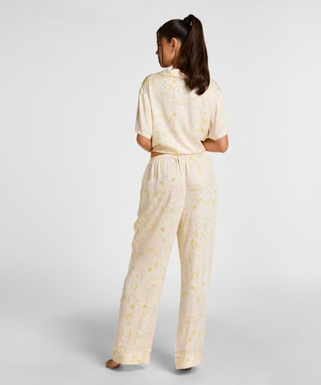 Satin Trousers, White