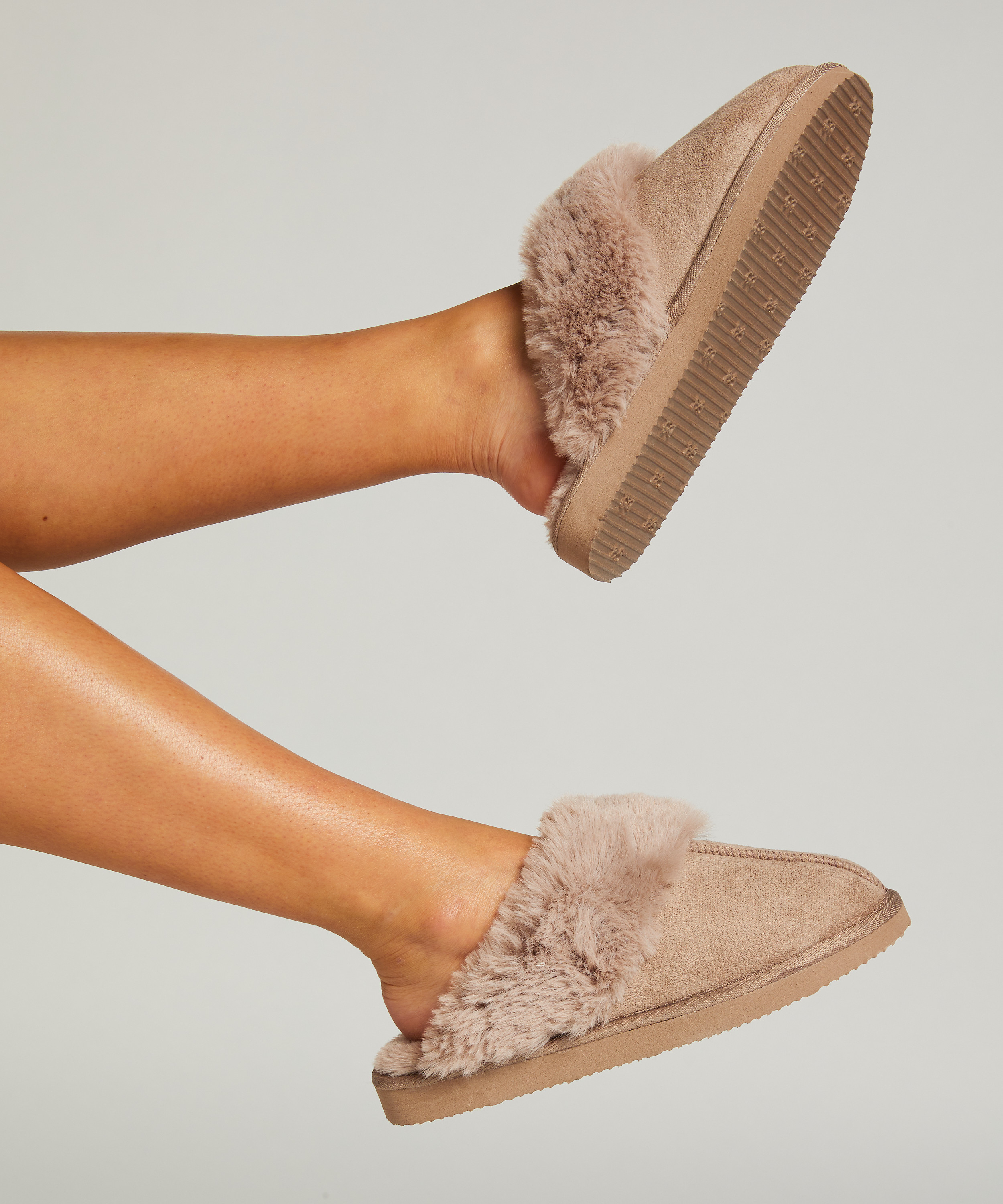 Teddy Mule Slipper, Brown, main
