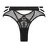Pleasure Open-Crotch Brazilian Knickers, Black