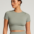 HKMX Seamless Sport Cropped Top, Green