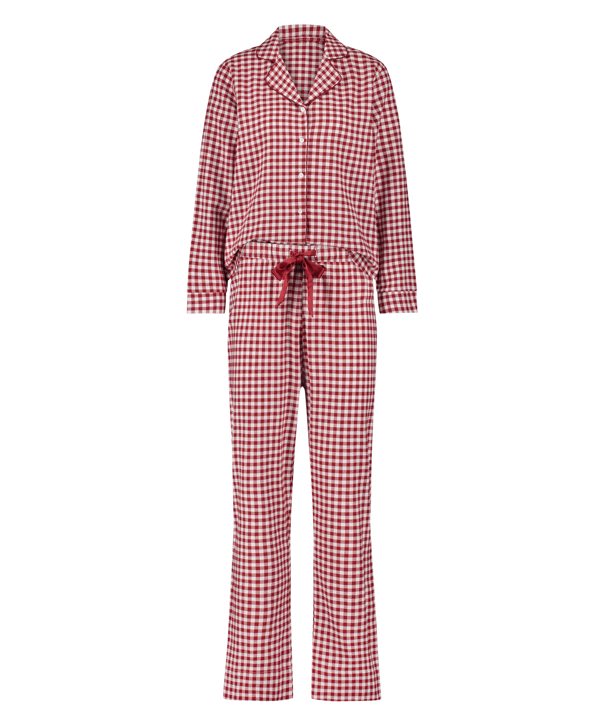 Flannel Pyjama Set, Red, main