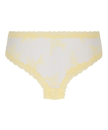 V-shaped Brazilian knickers mesh, Yellow