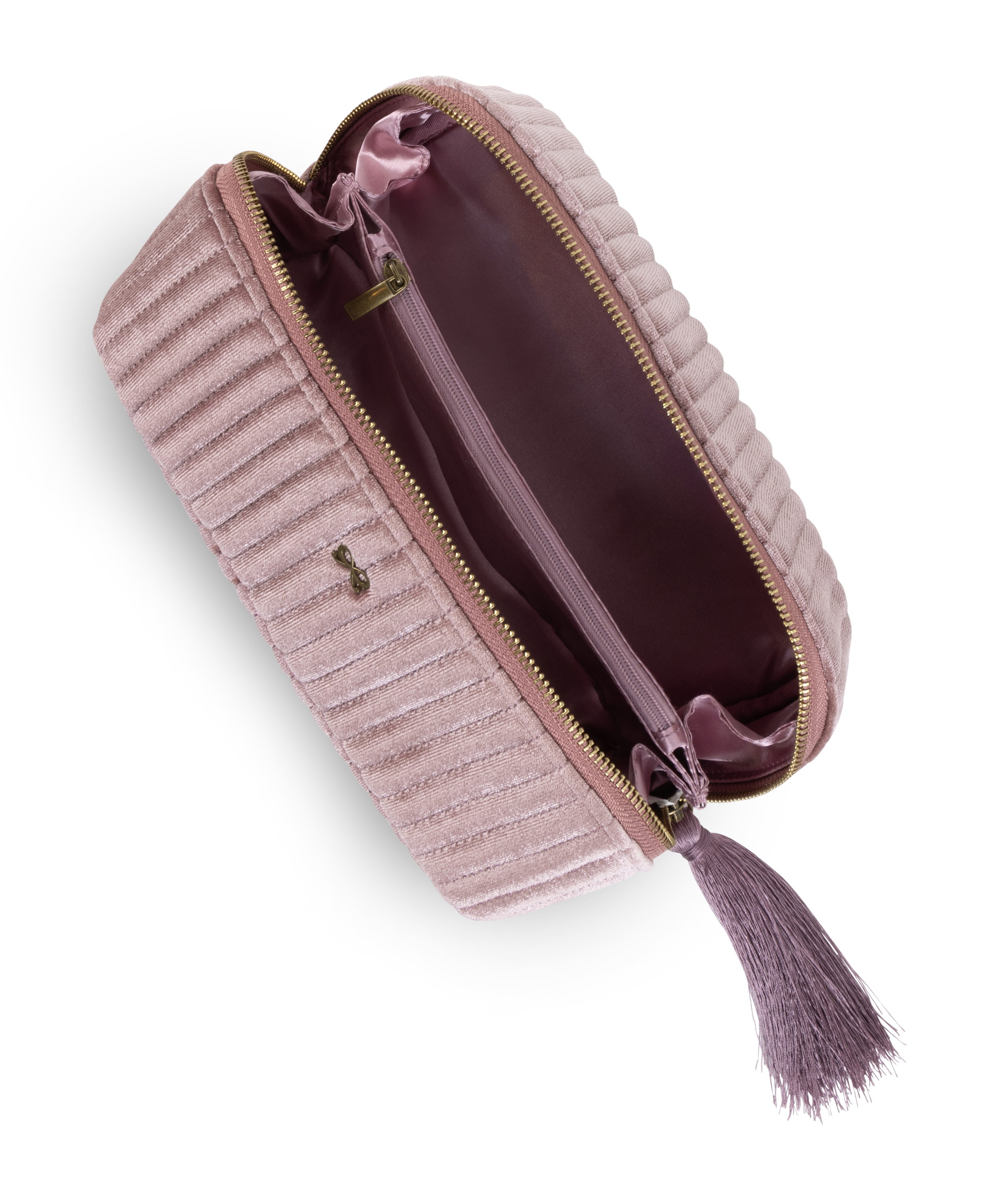 Velvet Make-Up Bag, Pink, main