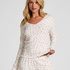Ribbed Pyjama Top, White