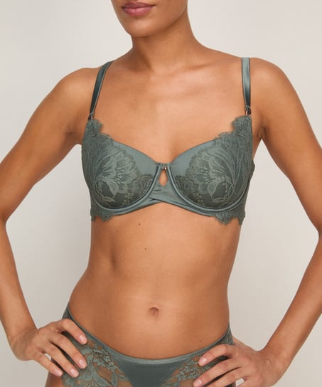 Grace Padded Underwired Bra, Green