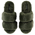 Fake Fur Slippers, Green