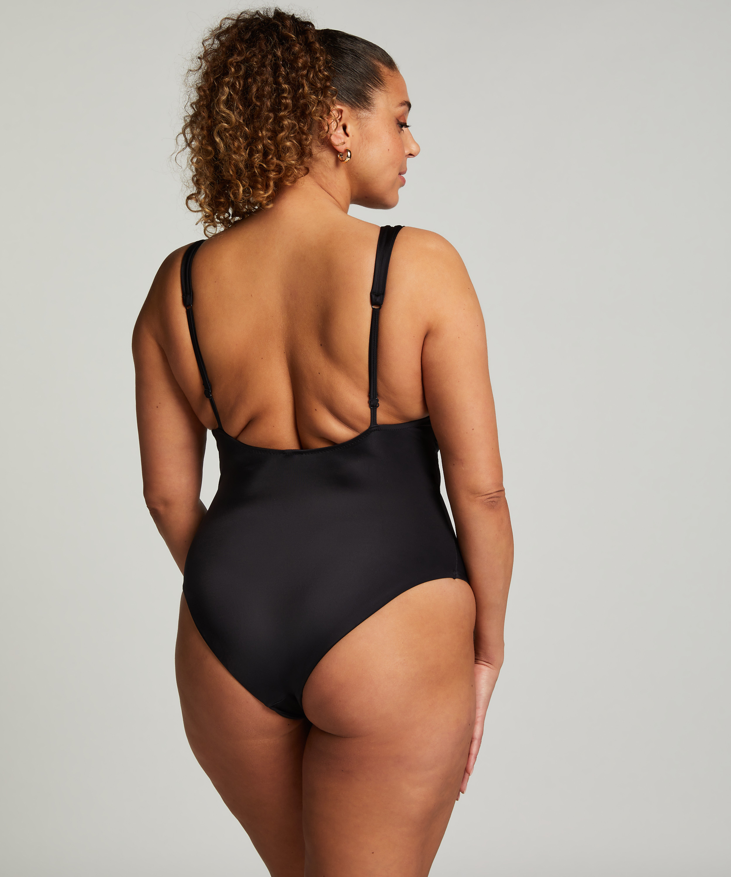 Luxe Shaping Swimsuit, Black, main