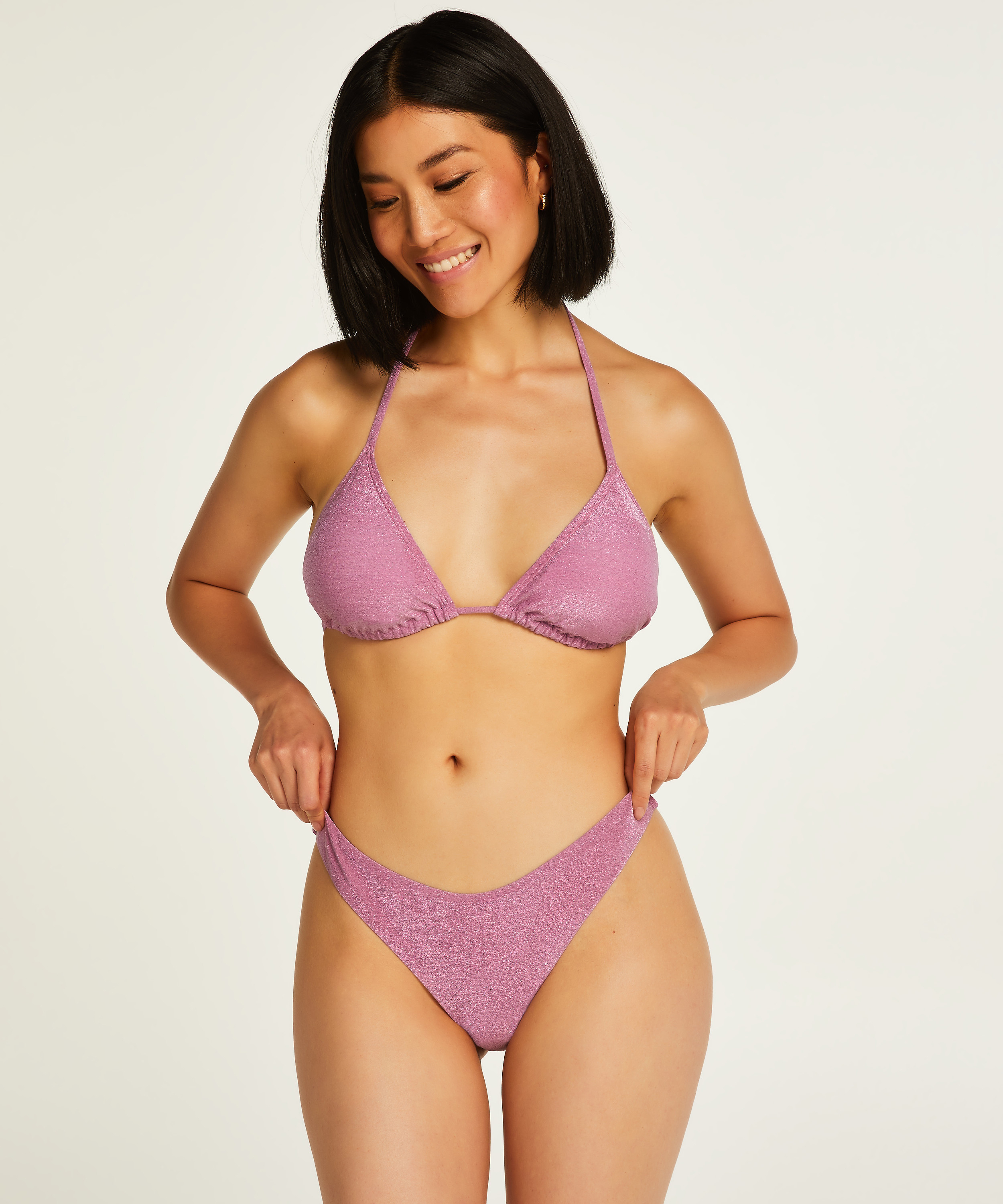 Tasmania triangle bikini top, Purple, main