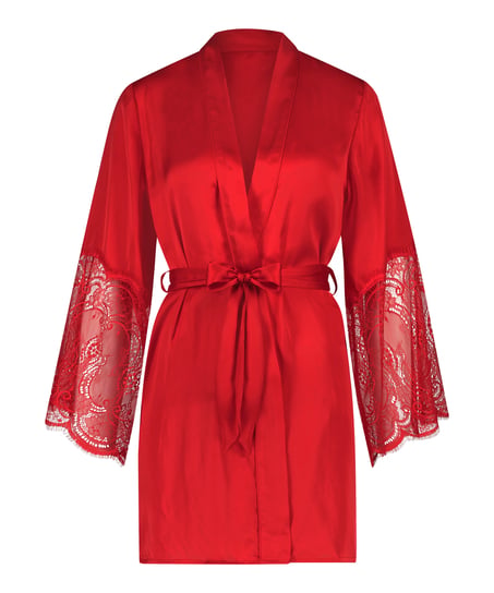 Kimono Satin Lace, Red