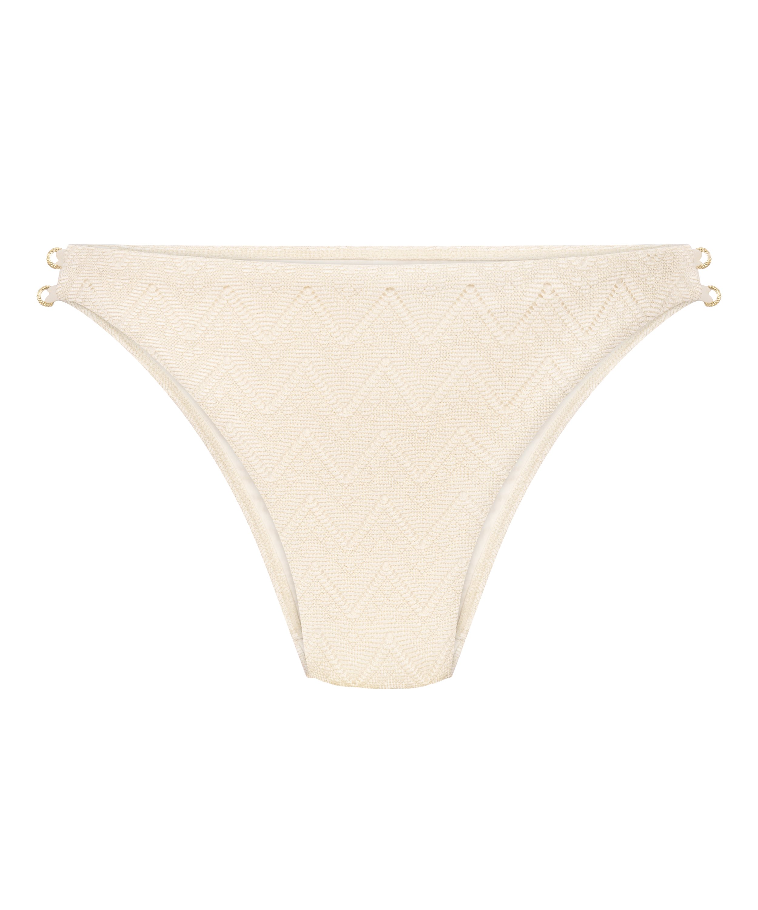 Crochet Bikini Bottoms, White, main