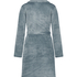 Fleece Zip Bathrobe, Blue
