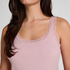 Singlet Rib Jersey Lace, Pink