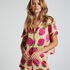 Satin Short-Sleeved Jacket, Yellow