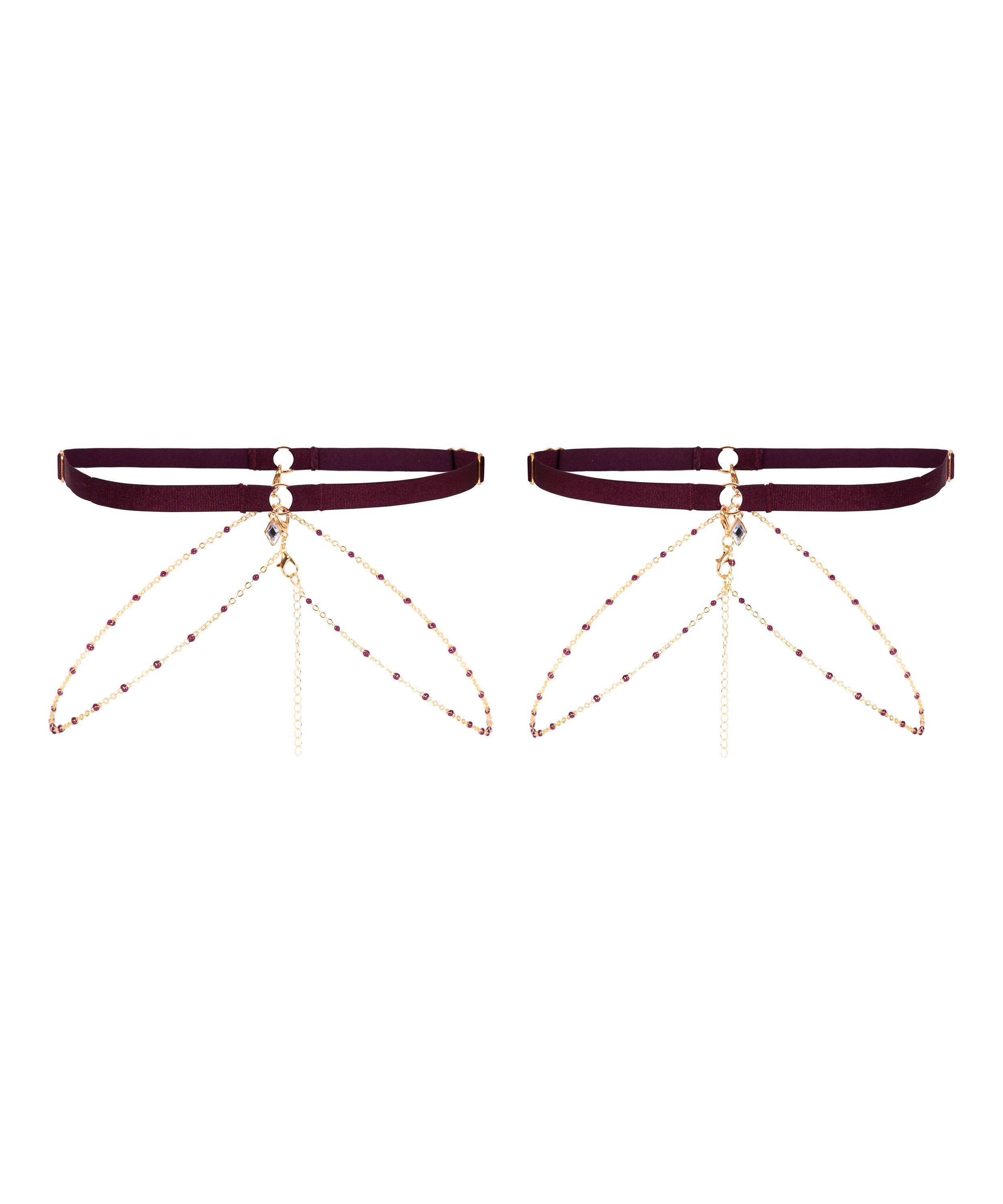 Avela Leg Garters, Purple, main