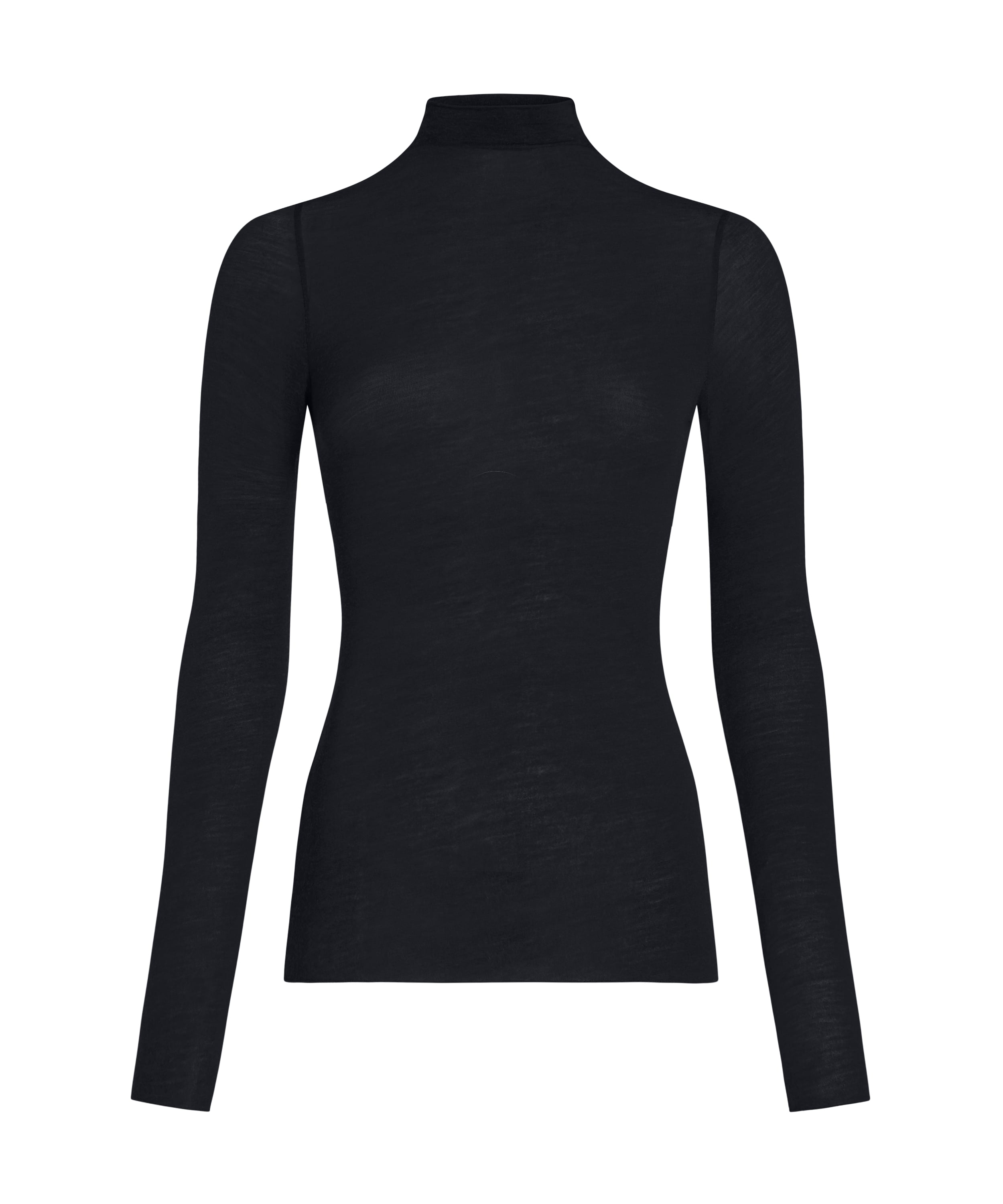 super soft Turtleneck Shirt with Cashmere, Black, main