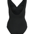 Shaping Shell Mesh Swimsuit, Black