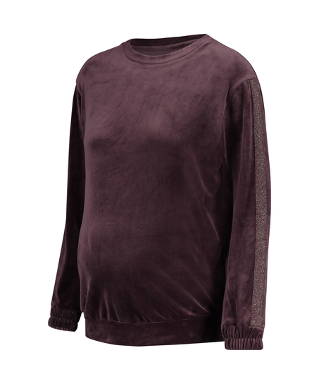 Velvet Shimmer maternity top, Purple