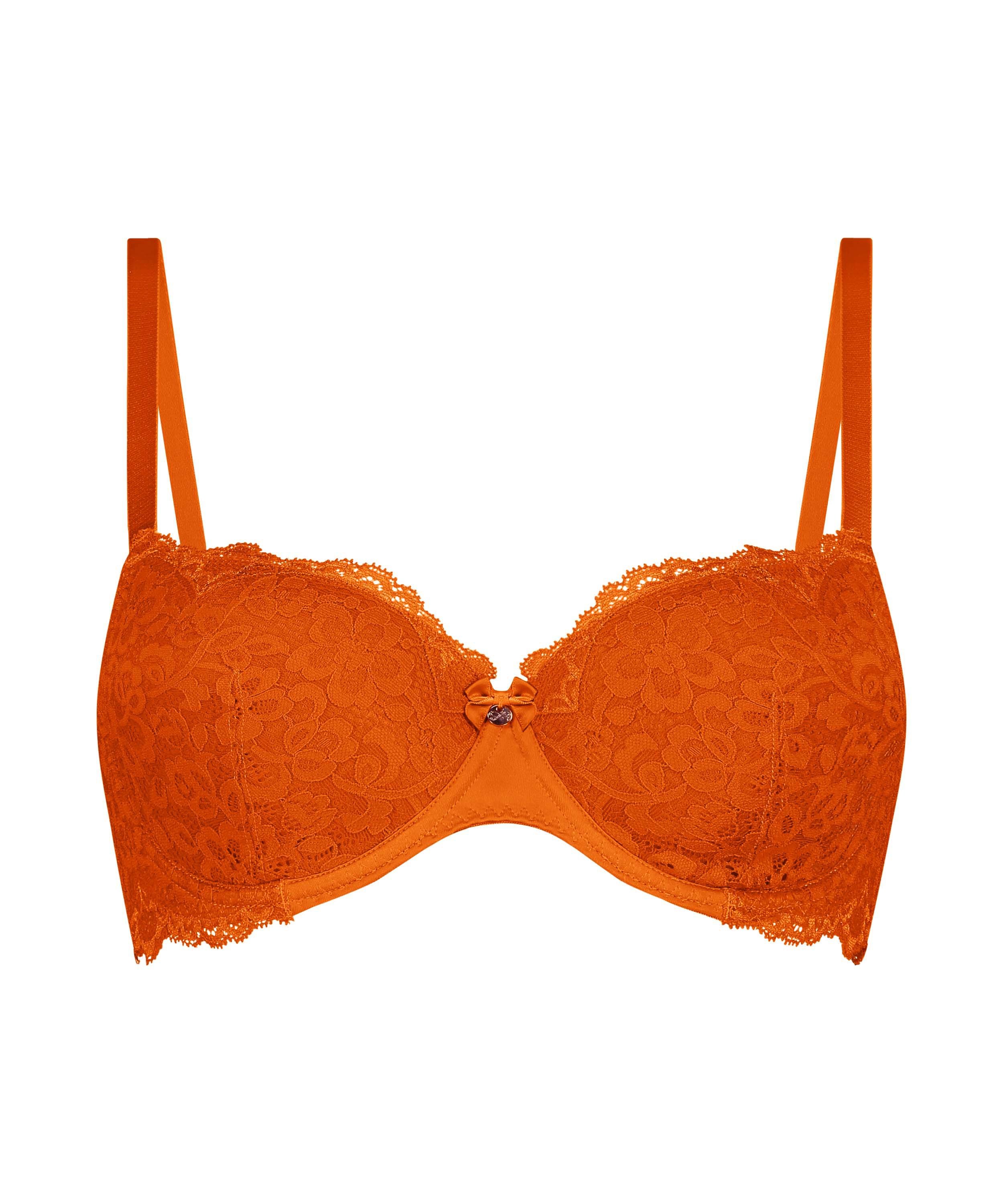 Marine Padded Underwired Bra, Orange, main