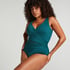 Shaping Shell Mesh Swimsuit, Green