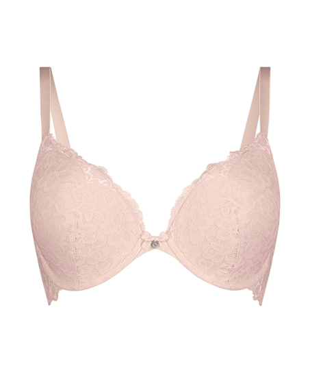 Marine Padded Push-Up Underwired Bra, Pink